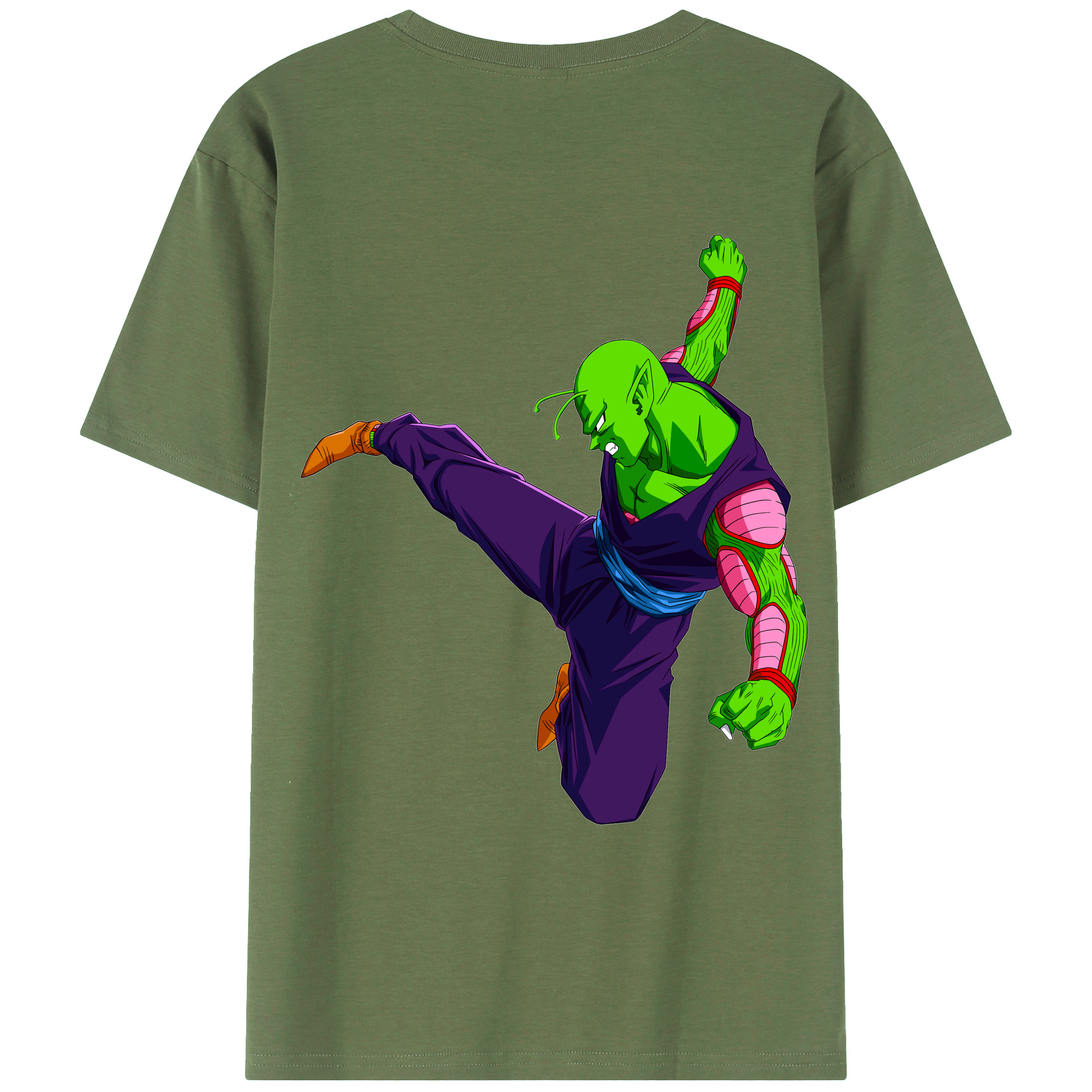 （画像用） ドラゴンボール ピッコロ DRAGON BALL Piccolo 綿100％ メンズ半袖Tシャツ（バックプリント） 通気性